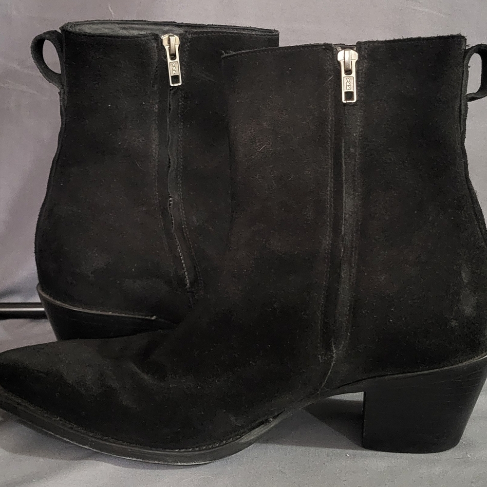 Tecovas Black Fringe Ankle Booties - Picture 4 of 6